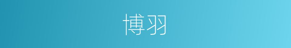 博羽的同义词