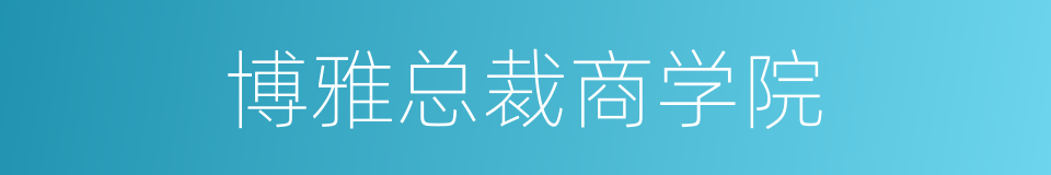 博雅总裁商学院的同义词