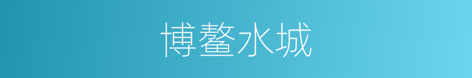 博鳌水城的意思