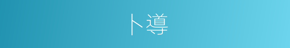卜導的同義詞