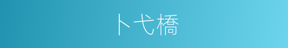 卜弋橋的同義詞