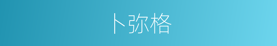 卜弥格的同义词