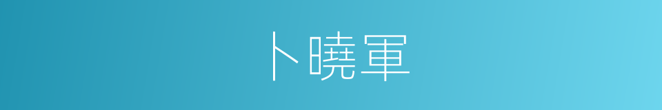 卜曉軍的同義詞