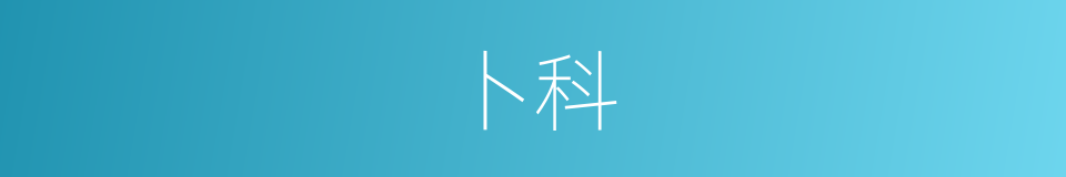 卜科的同义词