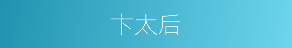 卞太后的同义词