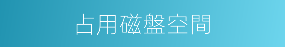 占用磁盤空間的同義詞