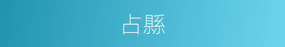 占縣的同義詞