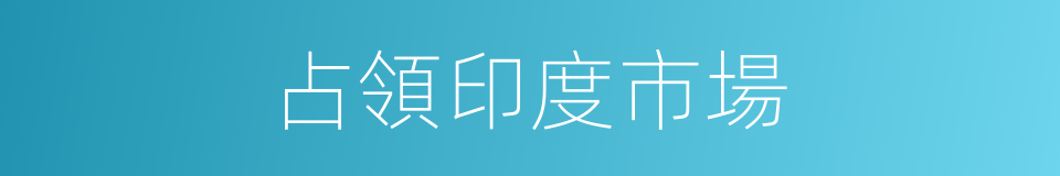 占領印度市場的同義詞