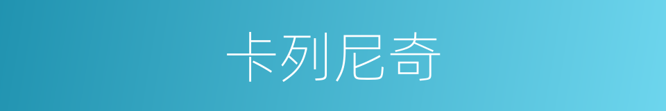 卡列尼奇的同义词