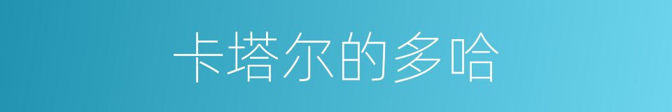 卡塔尔的多哈的同义词