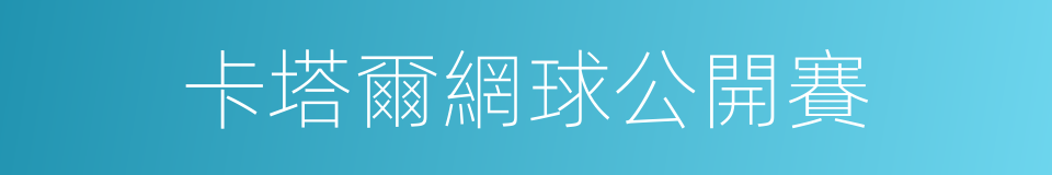 卡塔爾網球公開賽的同義詞