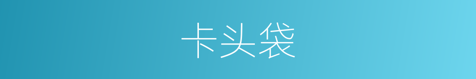 卡头袋的同义词