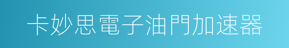 卡妙思電子油門加速器的同義詞