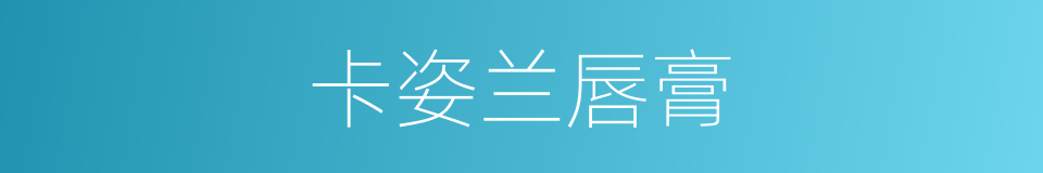 卡姿兰唇膏的同义词