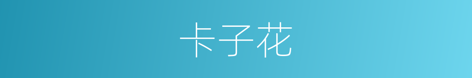 卡子花的同义词