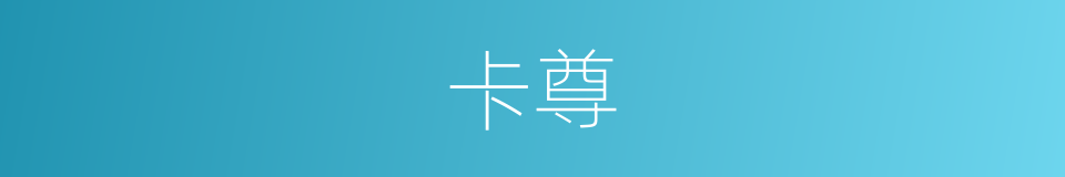 卡尊的同义词