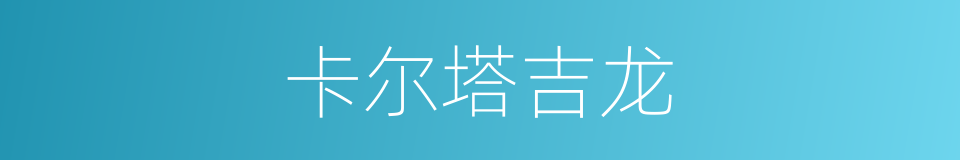 卡尔塔吉龙的同义词