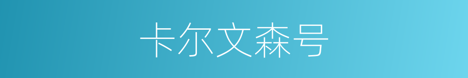 卡尔文森号的同义词