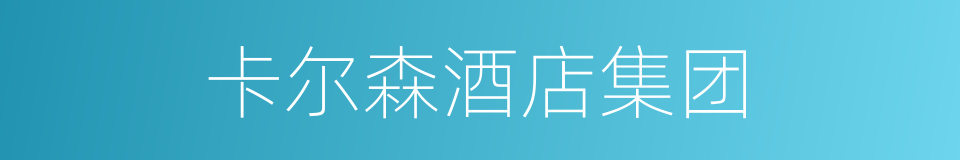 卡尔森酒店集团的同义词