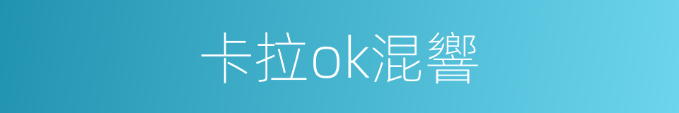 卡拉ok混響的同義詞