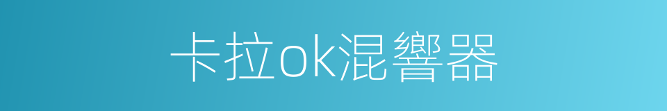 卡拉ok混響器的同義詞