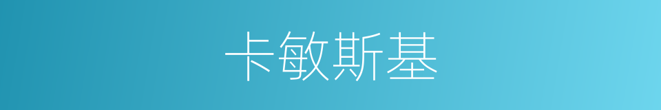 卡敏斯基的同义词