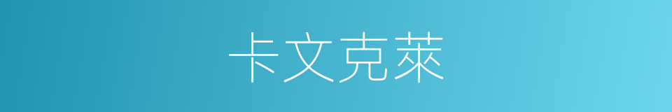 卡文克萊的同義詞