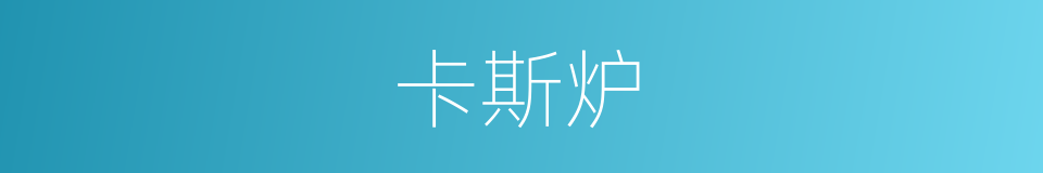 卡斯炉的同义词