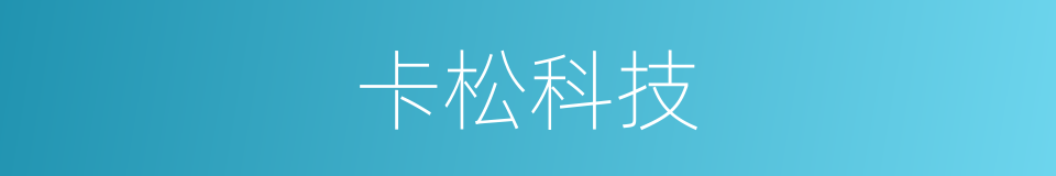 卡松科技的同义词