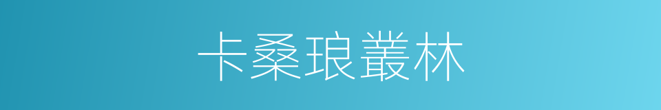 卡桑琅叢林的同義詞