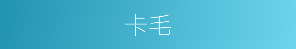 卡毛的同义词