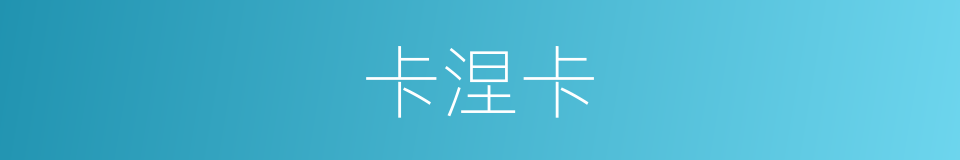 卡涅卡的同义词