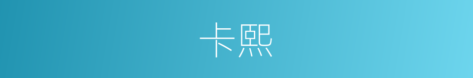 卡熙的同义词