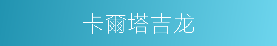 卡爾塔吉龙的同義詞