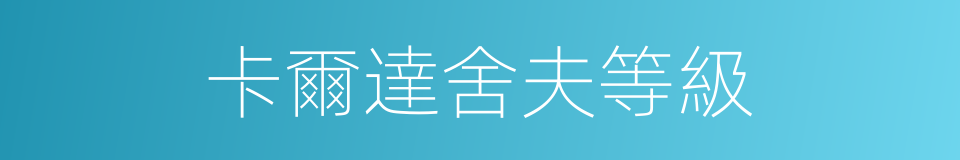 卡爾達舍夫等級的同義詞