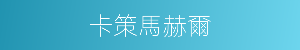 卡策馬赫爾的同義詞