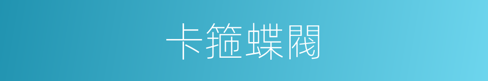 卡箍蝶閥的同義詞