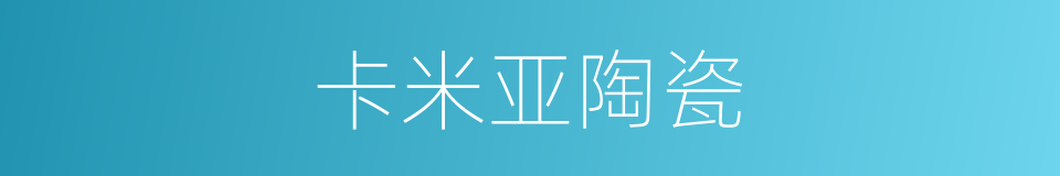 卡米亚陶瓷的同义词