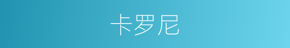卡罗尼的同义词