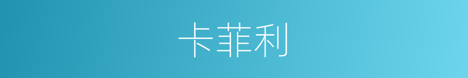 卡菲利的同义词