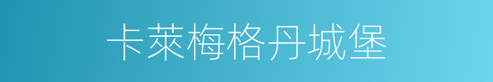 卡萊梅格丹城堡的同義詞
