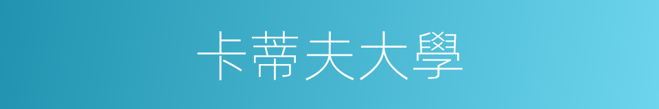 卡蒂夫大學的同義詞