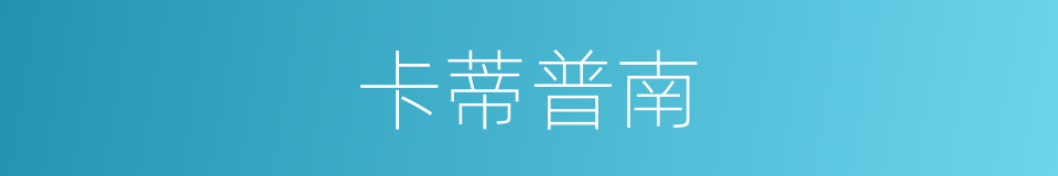 卡蒂普南的同义词