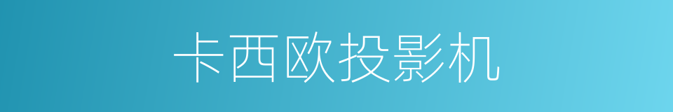 卡西欧投影机的同义词