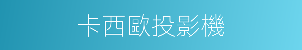 卡西歐投影機的同義詞