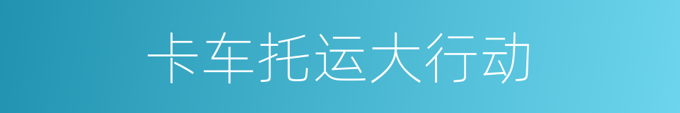 卡车托运大行动的同义词