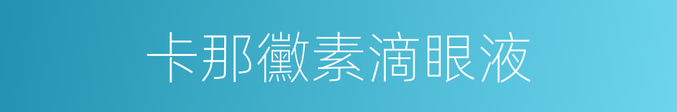 卡那黴素滴眼液的同義詞
