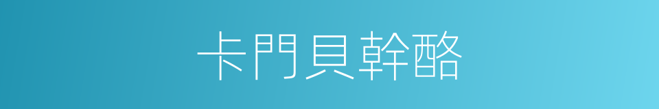 卡門貝幹酪的同義詞