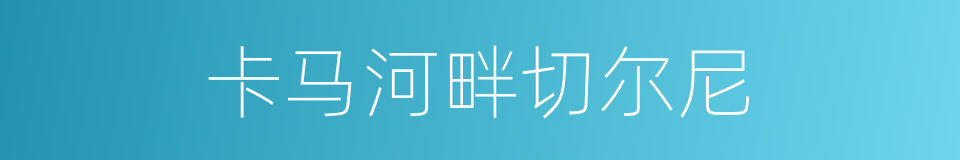 卡马河畔切尔尼的同义词