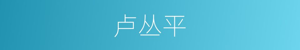 卢丛平的同义词